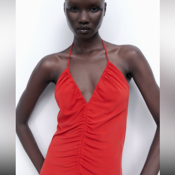 Zara red dress size Large - Picture 4 of 10